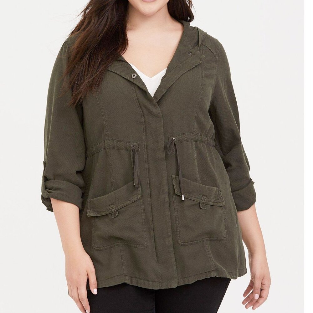 TORRID Twill Essential Anorak Hoodie